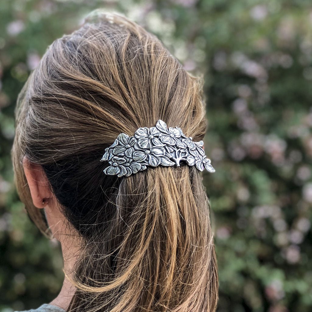 Oberon Design Hair Clip, Barrette, Hair Accessory, Dogwood, Ponytail