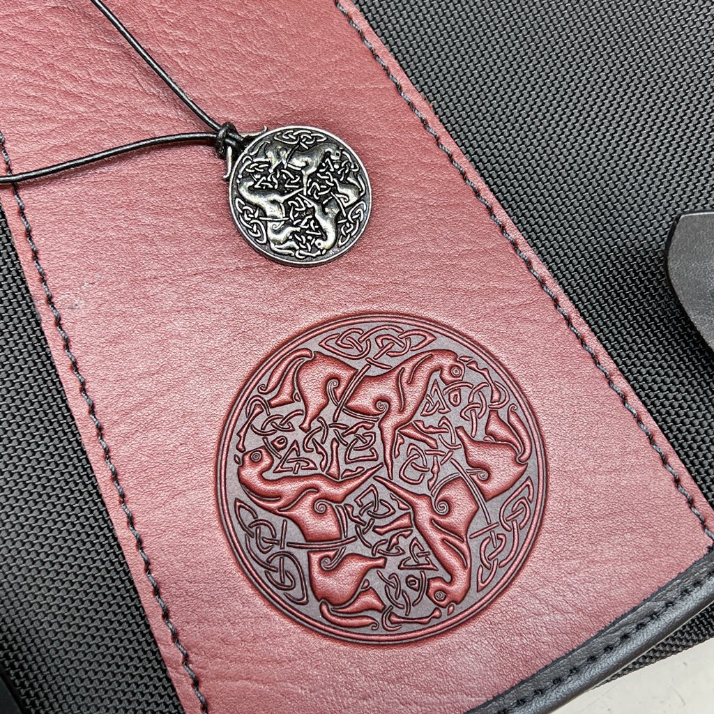 Necklace, Celtic Horses with Slimline Messenger Bag - Oberon Design