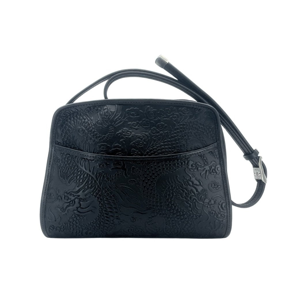 Retro crossbody cloud dragon in black by Oberon Design