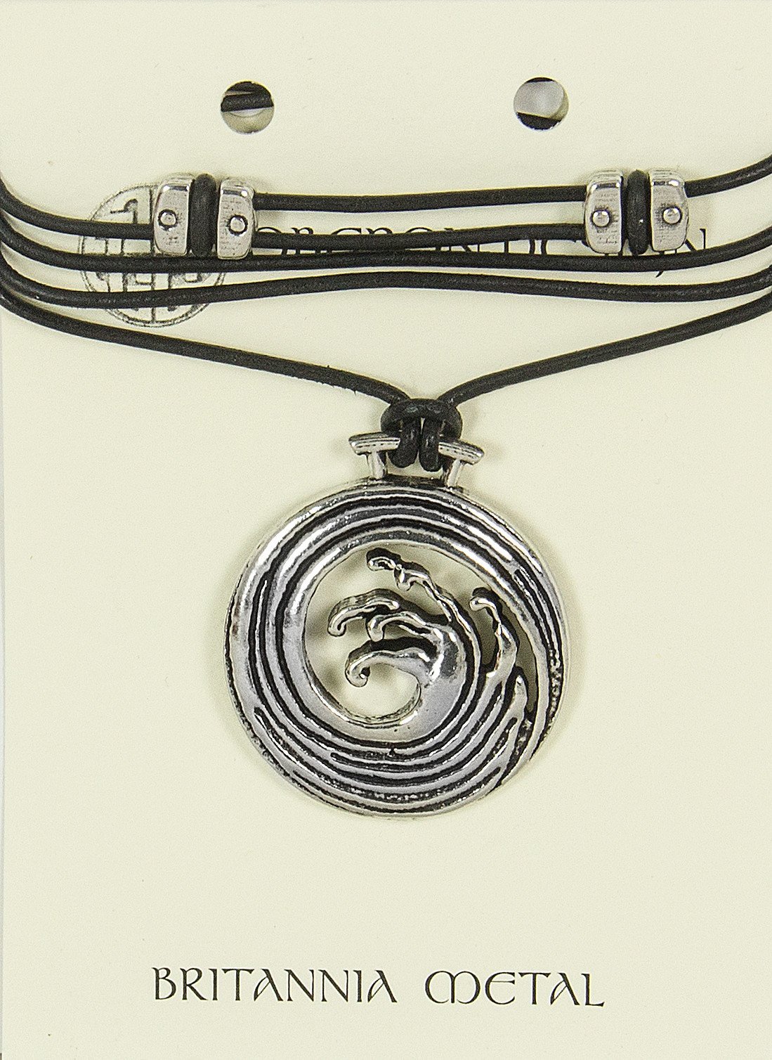 Oberon Design Britannia Metal Jewelry, Necklace, Wave