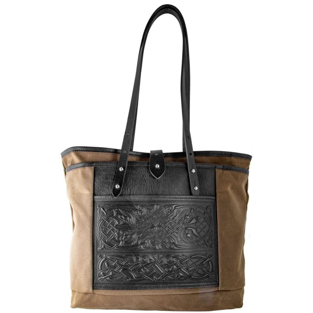 Everyday Tote, Celtic Hounds in Tan & Black