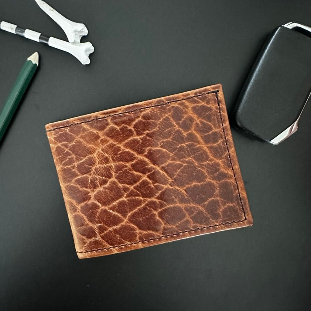 Bi-Fold Wallet, Glazed Bison