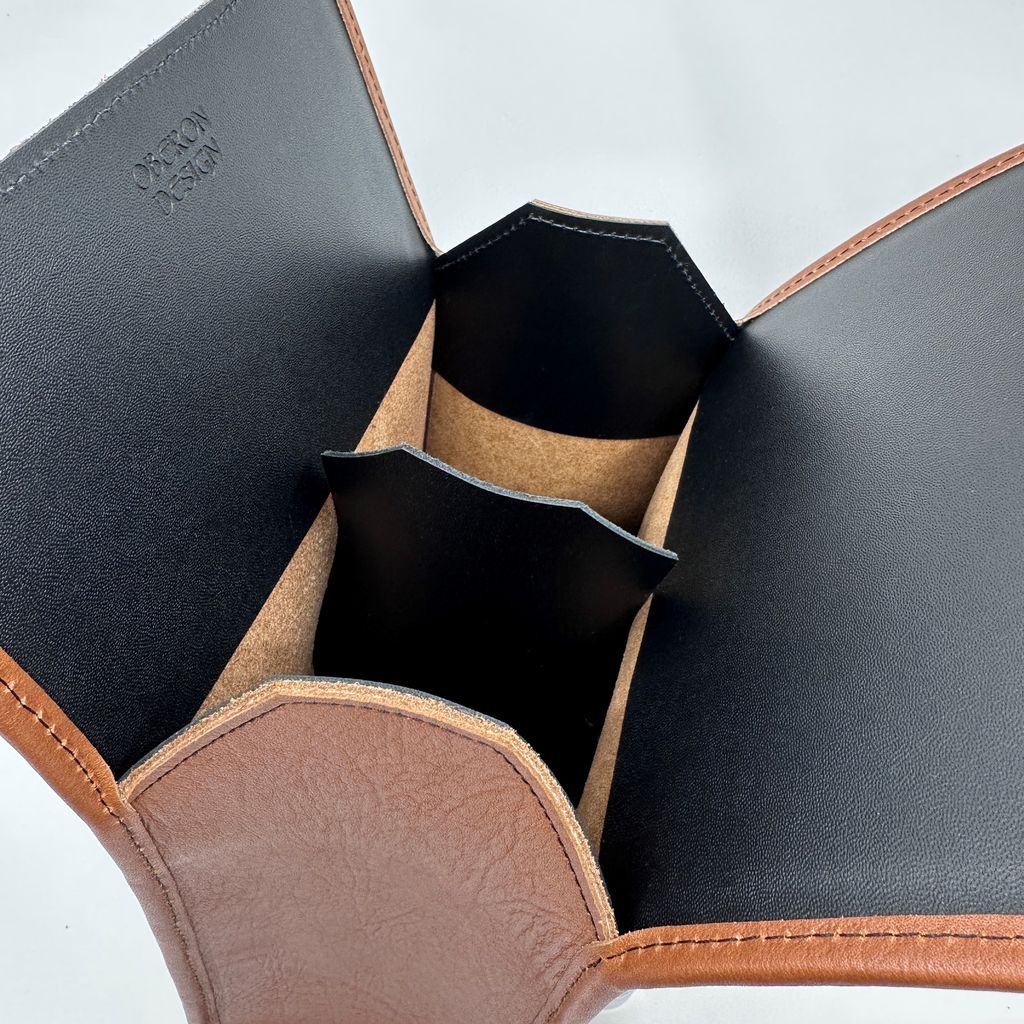 wine bottle bag double interior detail